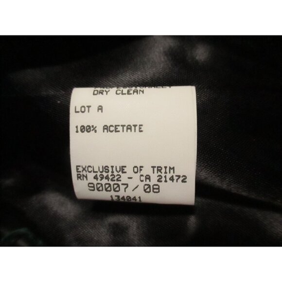 Vintage Bolero Jacket Sz 4 Scott McClintock Green Acetate Satin Sequined Green - Picture 7 of 7